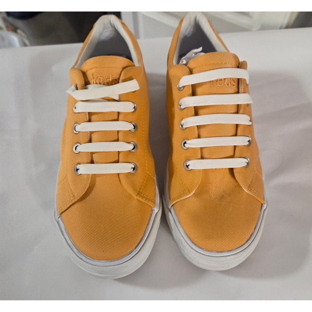 Keds Sz 6.5 Women's Comfort Stretch Canvas Lace Up Sneakers Orange
